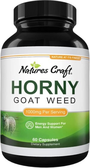 Natures Craft Horny Goat Weed Extracto De Hierbas Para Hombres Y Mujeres 60 Cápsulas